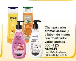 Supeco AMALFI Champú varios aromas o jabón de manos con dosificador oferta