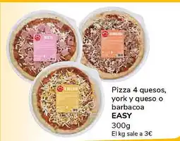Supeco EASY Pizza 4 quesos, york y queso o barbacoa oferta