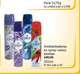 Supeco ARUN Ambientadores en spray varios oferta
