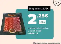 Supeco HIBERUS Lonchas de chorizo y salchichón oferta