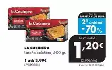 Supermercados Lupa La cocinera - lasaña boloñesa oferta