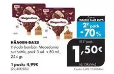 Supermercados Lupa Häagen-dazs - helado bombón macadamia nut brittle oferta