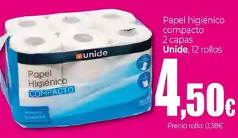 Unide Supermercados Unide - papel higiénico compacto oferta
