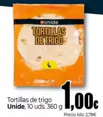 Unide Supermercados Unide - tortillas de trigo oferta