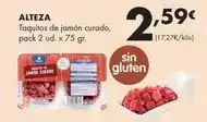 Supermercados Lupa Alteza - taquitos de jamón curado oferta