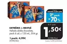 Supermercados Lupa Nestlé - extreme helado doble chocolate oferta
