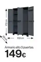 Hipercor Armario alto 3 puertas oferta