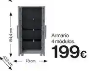 Hipercor Armario 4 modulos oferta