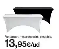 Hipercor Funda para mesa de resina plegable oferta