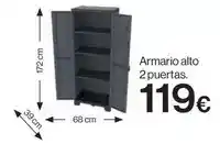 Hipercor Armario alto 2 puertas oferta