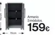 Hipercor Armario 3 modulos oferta