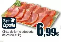 Unide Supermercados Cinta de lomo adobada de cerdo oferta