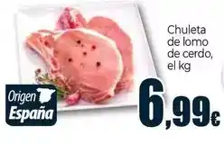 Unide Supermercados Chuleta de lomo de cerdo oferta