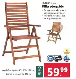 Lidl Livarno - silla plegable oferta