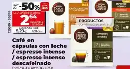 Dia Dolce gusto - café en cápsulas con leche / espresso intenso / espresso intenso descafeinado 16 uds oferta