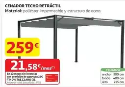 Alcampo Total - cenador techo retráctil oferta