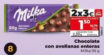 Dia Milka - chocolate con avellanas enteras 95 g oferta