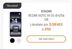 Simyo Xiaomi - redmi note 14 5g 8+256 gb oferta
