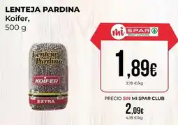 SPAR Gran Canaria Koifer - lenteja pardina oferta