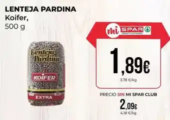 SPAR Gran Canaria Koifer - lenteja pardina oferta