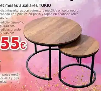 Tifón Hipermueble Mesa auxiliares tokio oferta