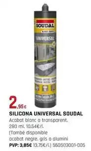 Fes Més Soudal - silicona universal oferta