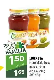Coviran Ligeresa - mermelada fresa, melocotón o ciruela oferta