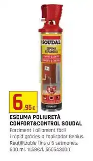 Fes Més Soudal - escuma poliureta confort&control oferta