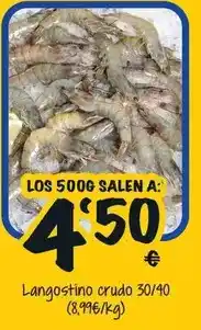 Cash Fresh Langostino crudo oferta