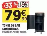 Centrakor Tonel de bar con ruedas oferta