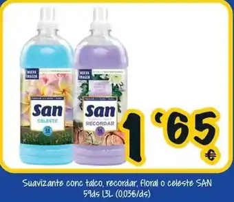 Cash Fresh San - suavizante cone talco, recordar floral o celeste oferta