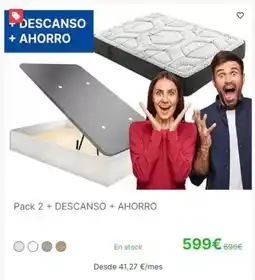 Mobiprix Pack 2 + descanso + ahorro oferta