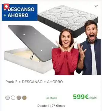 Mobiprix Pack 2 + descanso + ahorro oferta