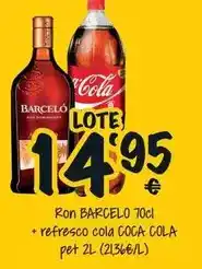 Cash Fresh Barceló/coca cola - ron barcelo + refresco cola oferta