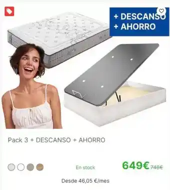 Mobiprix Pack 3 + descanso + ahorro oferta