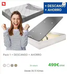 Mobiprix Pack 1 + descanso + ahorro oferta