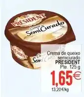 Plenus Supermercados Président - crema de queixo semicurado oferta