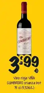 Cash Fresh Viña cumbrero - vino rioja crianza oferta