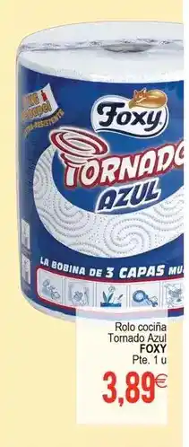 Plenus Supermercados Foxy - rolo cocina tornado azul oferta