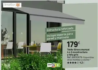 Leroy Merlin Siroco - todo siropco manual 4x3 mestructura y tela gris oferta