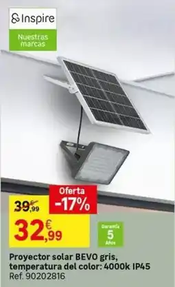 Leroy Merlin Solar - proyector gris, temperatura del color: 4000k ip45 oferta