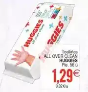 Plenus Supermercados Huggies - toallinas all over clean oferta