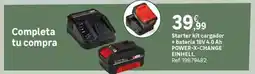 Leroy Merlin Einhell - starter kit cargador + bateria 18v 40ah power x-change oferta