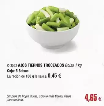 Abordo Solo - ajos tiernos troceados oferta