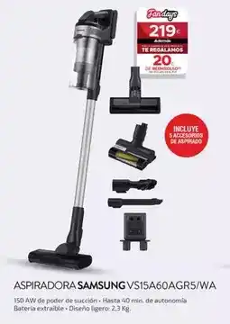Tien 21 Samsung - aspiradora vs15a60agr5/wa oferta