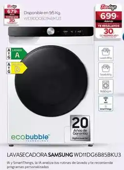 Tien 21 Samsung - lavasecadora wd11dg6b85bku3 oferta