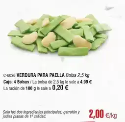 Abordo Solo - verdura para paella oferta