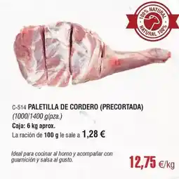 Abordo Ideal - paletilla de cordero oferta