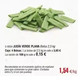 Abordo Momento - judia verde plana oferta