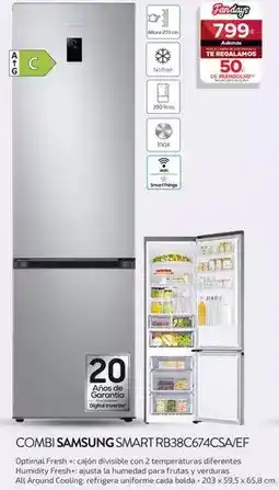 Tien 21 Samsung - combi smart rb38c674csa/ef oferta